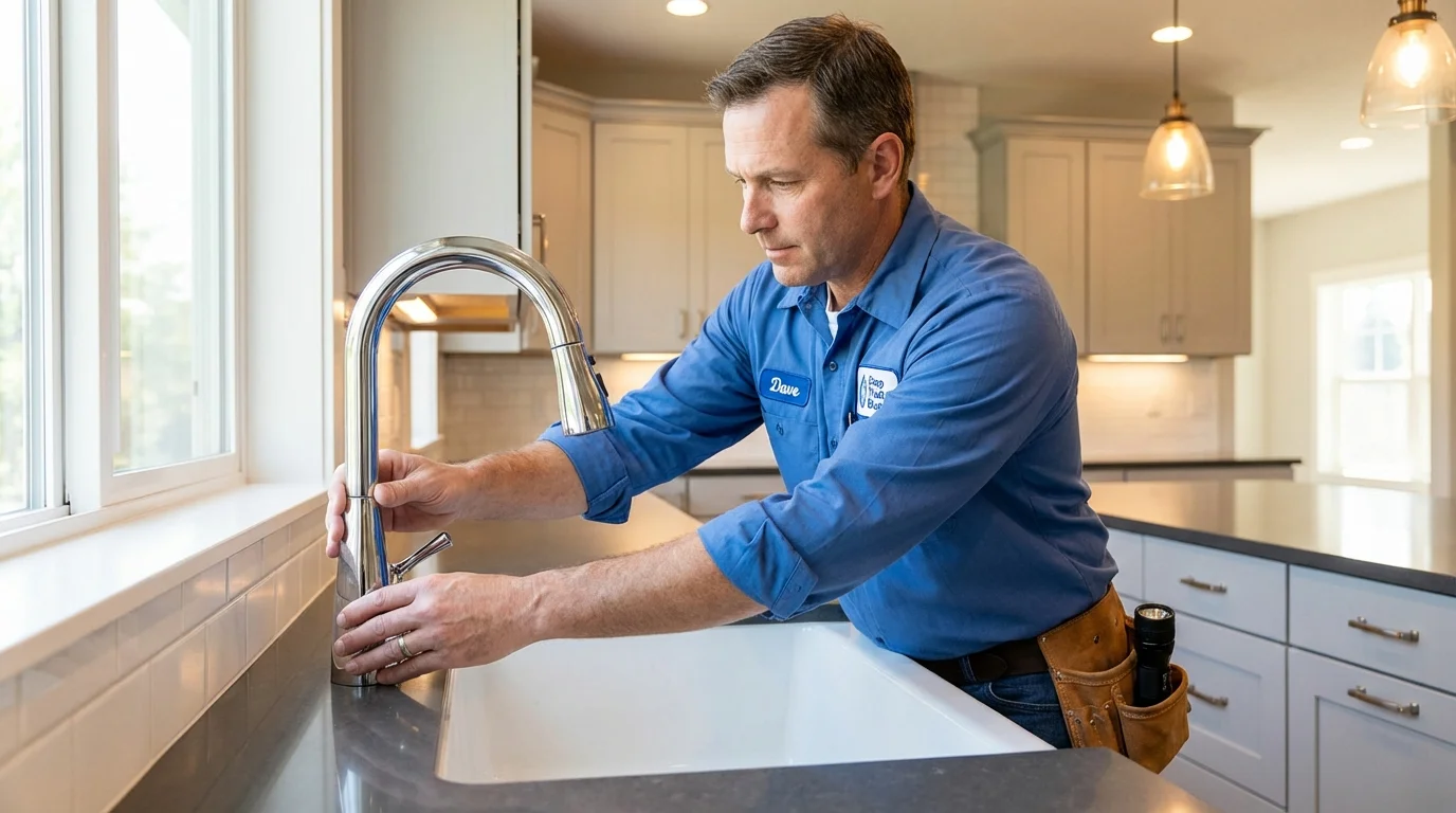 Kitchen faucet installation by Johns Plumbing LLC in Marysville